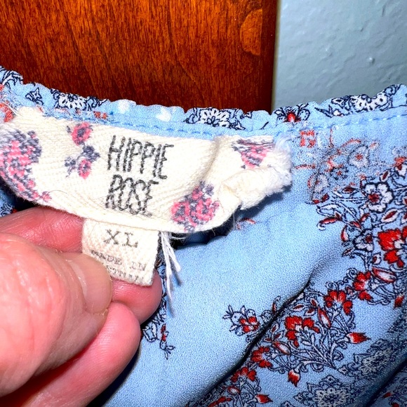 XL Hippie Rose Spaghetti Strap Layer Tank Top - Picture 3 of 3